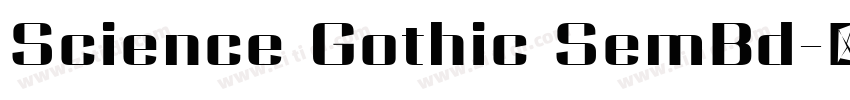 Science Gothic SemBd字体转换